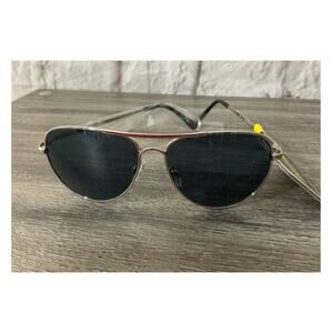 NWT Foster Grant Aviator Sunglasses Silver Metal Frame